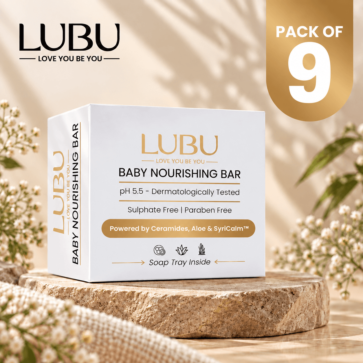 LUBU Baby Nourishing Bar 75G (Pack Of 9) view 1