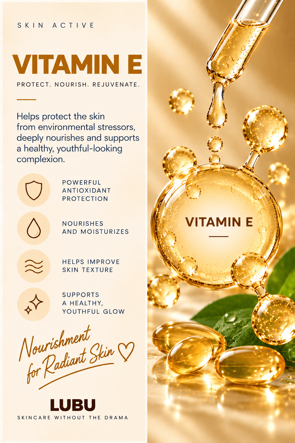 VITAMIN E PROVIDES ANTIOXIDANT PROTECTION